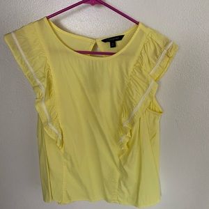 Neon yellow Banana Republic short-sleeved blouse